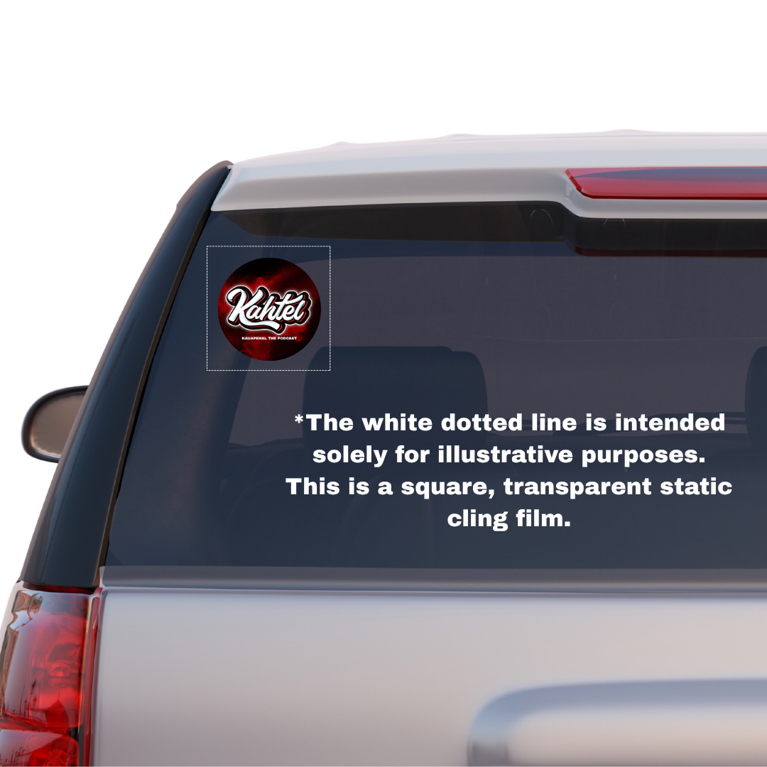 Kahtel The Podcast Static Cling Decal